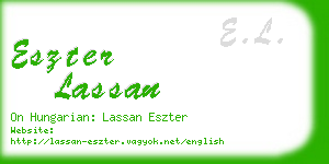 eszter lassan business card
